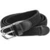 2 Unisex belts, Elastic Braided Belts - Black And Brown - Image 2