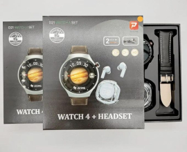 SupDevice Local Stock – D21 Pro Smartwatch 4 + Bluetooth Headphone Case