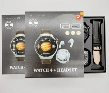SupDevice Local Stock – D21 Pro Smartwatch 4 + Bluetooth Headphone Case
