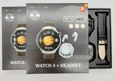 SupDevice Local Stock – D21 Pro Smartwatch 4 + Bluetooth Headphone Case